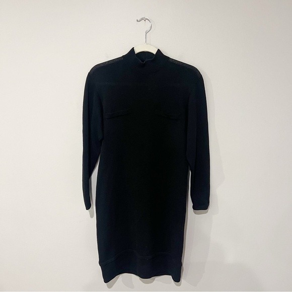 St. John Dresses & Skirts - St. John Black Knit Pocket Front Dress
